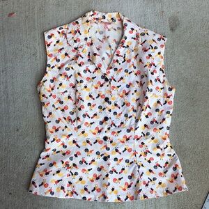 Vintage sleeveless top Peter Pan collar